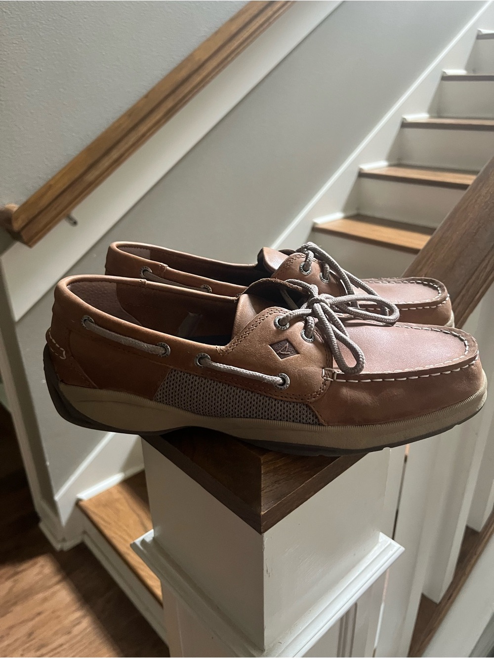 Men's Sperry Intrepid Boat Shoes, brown leather